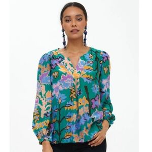 Oliphant Multicolor Blouse with Green and Purple